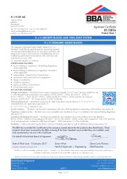 H + H UK Limited. H + H aircrete blocks and thin joint system. H + H Standard grade blocks. Product sheet 1