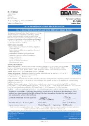 H + H UK Limited. H + H aircrete blocks and thin joint system. H + H high strength grade and super strength grade blocks. Product sheet 2
