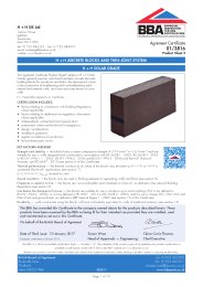 H + H UK Limited. H + H aircrete blocks and thin joint system. H + H Solar grade. Product sheet 3