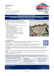 Don and Low Ltd. Don and Low roof tile underlays. Breathable Daltex RoofTX for use in warm non-ventilated and cold ventilated roofs. Product sheet 1