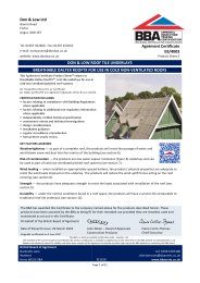Don and Low Ltd. Don and Low roof tile underlays. Breathable Daltex RoofTX for use in cold non-ventilated roofs. Product sheet 2