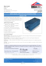 Wavin Limited. Wavin Aquacell attenuation and infiltration systems. Aquacell Core. Product sheet 1