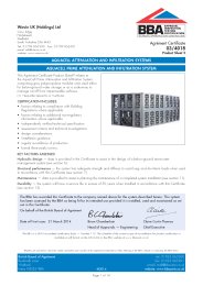 Wavin UK (Holdings) Ltd. Aquacell attenuation and infiltration systems. Aquacell Prime attenuation and infiltration system. Product sheet 5