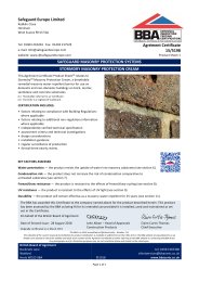 Safeguard Europe Limited. Safeguard masonry protection systems. Stormdry masonry protection cream. Product sheet 1