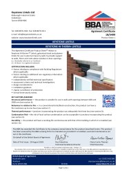 Keystone Lintels Ltd. Keystone lintels. Keystone Hi-therm+ lintels. Product sheet 1