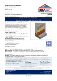 Saint Gobain Isover UK Limited. Isover cavity wall insulation. CWS 36, CWS 34 and CWS 32 partial fill. Product sheet 2