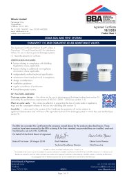 Wavin Limited. Osma soil and vent systems. OsmaVent 110 and OsmaVent 40 air admittance valves. Product sheet 1