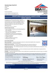 Concrete Aqua Guard Ltd. Concrete Aqua Guard watertight concrete system. Crystal admix HD. Product sheet 1