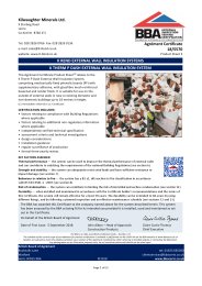 Kilwaughter Minerals Ltd. K Rend external wall insulation systems. K Therm E Acrylic external wall insulation system. Product sheet 3