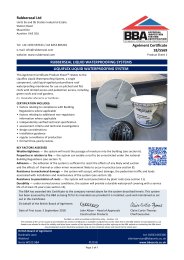 Rubberseal Ltd. Rubberseal liquid waterproofing systems. Liquiflex liquid waterproofing system. Product sheet 1