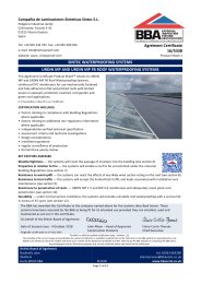 Compañía de Laminaciones Sinteticas Sintec S.L. Sintec waterproofing systems. Urdin MP and Urdin PM FB roof waterproofing systems. Product sheet 1