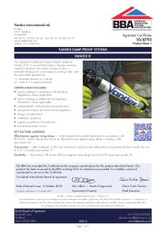 Vandex International Ltd. Vandex damp-proof systems. Vandex IC. Product sheet 1