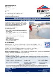 Krypton Chemical, S.L. Krypton Chemical roof waterproofing system. Polyurea Rayston system. Product sheet 1