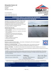 BS Specialist Products Ltd. BS Specialist Products waterproofing membranes. Xeric WP waterproofing membrane. Product sheet 1