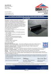 Juta (UK) Ltd. GP Titantech waterproofing, gas and hydrocarbon membranes. GP Titantank. Product sheet 2
