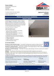 Fosroc Limited. Proofex waterproofing membranes. Proofex 3000MR. Product sheet 2