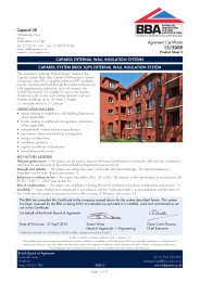 Caparol UK. Caparol external wall insulation systems. Caparol System brick slips external wall insulation system. Product sheet 2