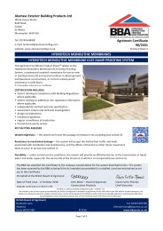 Alumasc Exterior Building Products Ltd. Hydrotech monolithic membranes. Hydrotech monolithic membrane 6125 damp-proofing system. Product sheet 2