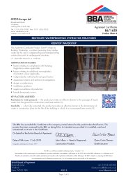 CETCO Europe Ltd. Bentonite waterproofing system for structures. Redstop Waterstop. Product sheet 4