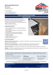 DB Group (Holdings) Limited. Pudlo waterproofing systems. Pudlo self seal. Product sheet 1