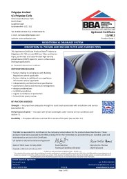Polypipe Limited t/a Polypipe Civils. Ridgistorm XL drainage system. Ridgistorm XL 750 mm and 900 mm filter and carrier pipes. Product sheet 1