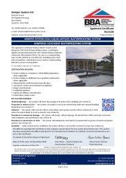 Kemper System Ltd. Kemper System cold liquid-applied waterproofing system. Kemperol V210 roof waterproofing system. Product sheet 1