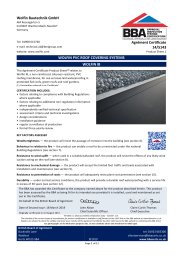 Wolfin Bautechnik GmbH. Wolfin PVC roof covering systems. Wolfin IB. Product sheet 1