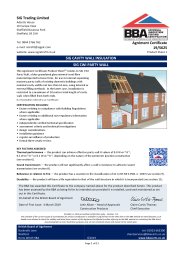 SIG Trading Limited. SIG cavity wall insulation. SIG CWI party wall. Product sheet 1