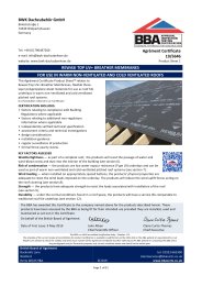 BWK Dachzubehor GmbH. Rewasi Top UV+ breather membranes. For use in warm non-ventilated and cold ventilated roofs. Product sheet 1
