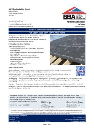 BWK Dachzubehor GmbH. Rewasi Top UV+ breather membranes. For use in cold ventilated roofs. Product sheet 2