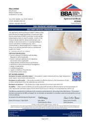 Sika Limited. Sika drainage membrane. Sika 8mm meshed drainage membrane. Product sheet 2