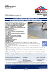 BASF PLC. BASF PLC spray-applied roof waterproofing systems. Masterseal 6689 spray applied roof waterproofing system. Product sheet 1