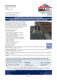 Ariel Plastics Ltd. Harcon GRP valley trough and flashing range. Harcon GRP secret gutter type C and dry fix joining gutter DBG. Product sheet 3