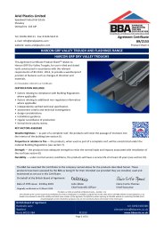 Ariel Plastics Ltd. Harcon GRP valley trough and flashing range. Harcon GRP dry valley troughs. Product sheet 4