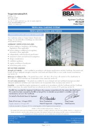 Trespa International B.V. Trespa wall cladding systems - Trespa Meteon panels and fixings. Product sheet 1