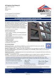 ACS Stainless Steel Fixing Ltd. ACS Azure brick slip masonry support systems. ACS Azure brick faced lintels. Product sheet 1