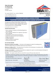 Vink UK Limited t/a Plastestrip. Fastframe rainscreen cladding systems. Plastestrip Fastframe rainscreen cladding support system. Product sheet 1