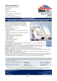 Keylite Roof Windows Ltd. Keylite roof windows. Keylite centre pivot roof windows with integrated thermal collar. Product sheet 1