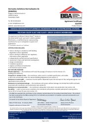 Derivados Asfalticos Normalizados SA (DANOSA). Danosa reinforced bituminous membrane roof waterproofing systems. Polydan 50/GP Elast and Elast+ green garden membranes. Product sheet 2