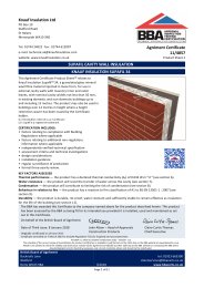 Knauf Insulation Ltd. Supafil cavity wall insulation. Knauf insulation Supafil 34. Product sheet 2