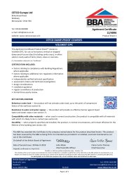 CETCO Europe Ltd. CETCO damp-proof courses. Volsheet DPC. Product sheet 1