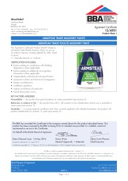 AkzoNobel. Armstead Trade masonry paints. Armstead Trade pliolite masonry paint. Product sheet 1