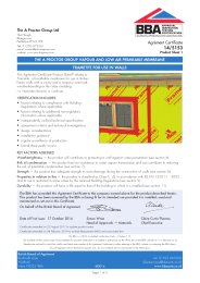 The A Proctor Group Ltd. The A Proctor Group vapour and low air permeable membrane. Frametite for use in walls. Product sheet 1