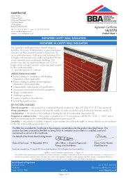 InstaFibre Ltd. InstaFibre cavity wall insulation. InstaFibre 34 cavity wall insulation. Product sheet 1