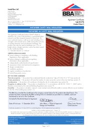 InstaFibre Ltd. InstaFibre cavity wall insulation. InstaFibre 34 cavity wall insulation. Product sheet 2
