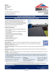 IKO PLC. UPXL waterproofing systems. Touch-free (T-F) roof waterproofing system. Product sheet 2