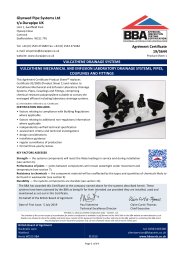 Glynwed Pipe Systems t/a Durapipe UK. Vulcathene drainage systems. Vulcathene mechanical and enfusion laboratory drainage systems, pipes, couplings and fittings. Product sheet 1