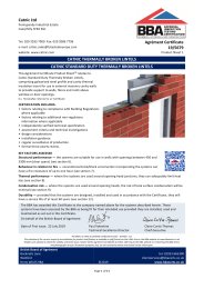 Catnic Ltd. Catnic thermally broken lintels. Catnic standard duty thermally broken lintels. Product sheet 1