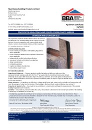 Manthorpe Building Products Limited. Polypipe TDI insulating damp-proof course/cavity closer. Stonecor and Stonecor 0.25. Product sheet 1