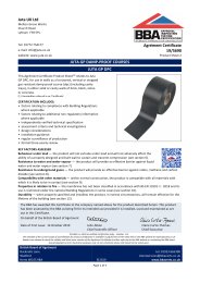 Juta UK Ltd. Juta GP damp-proof courses. Juta GP DPC. Product sheet 2